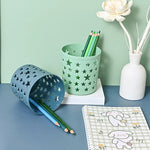 porte stylo | Porte - stylo en forme d'étoile ajouré et mignon conteneur de stockage de crayons brosse Kawaii - Arts du rangement