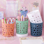 porte stylo | Porte - stylo en forme d'étoile ajouré et mignon conteneur de stockage de crayons brosse Kawaii - Arts du rangement